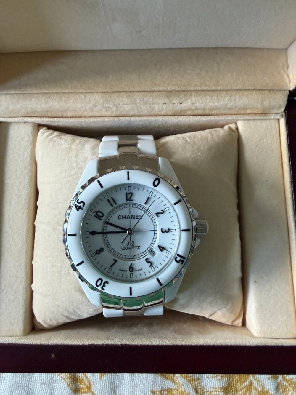 White Ceramic Fashion Watch Inspired by J12 Style | Extra Links Included
